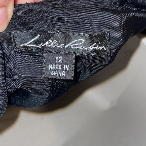 Lillie Rubin Vintage Chiffon Tiered Strapless Gown - Picture 6 of 6